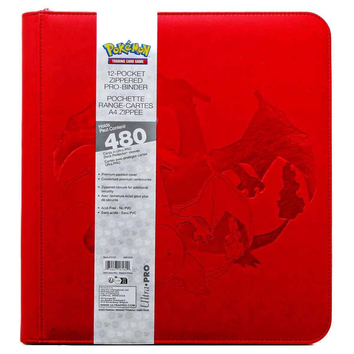 Pokémon PRO-Binder Premium Zippered Ultra-PRO 12+12 tasche Charizard