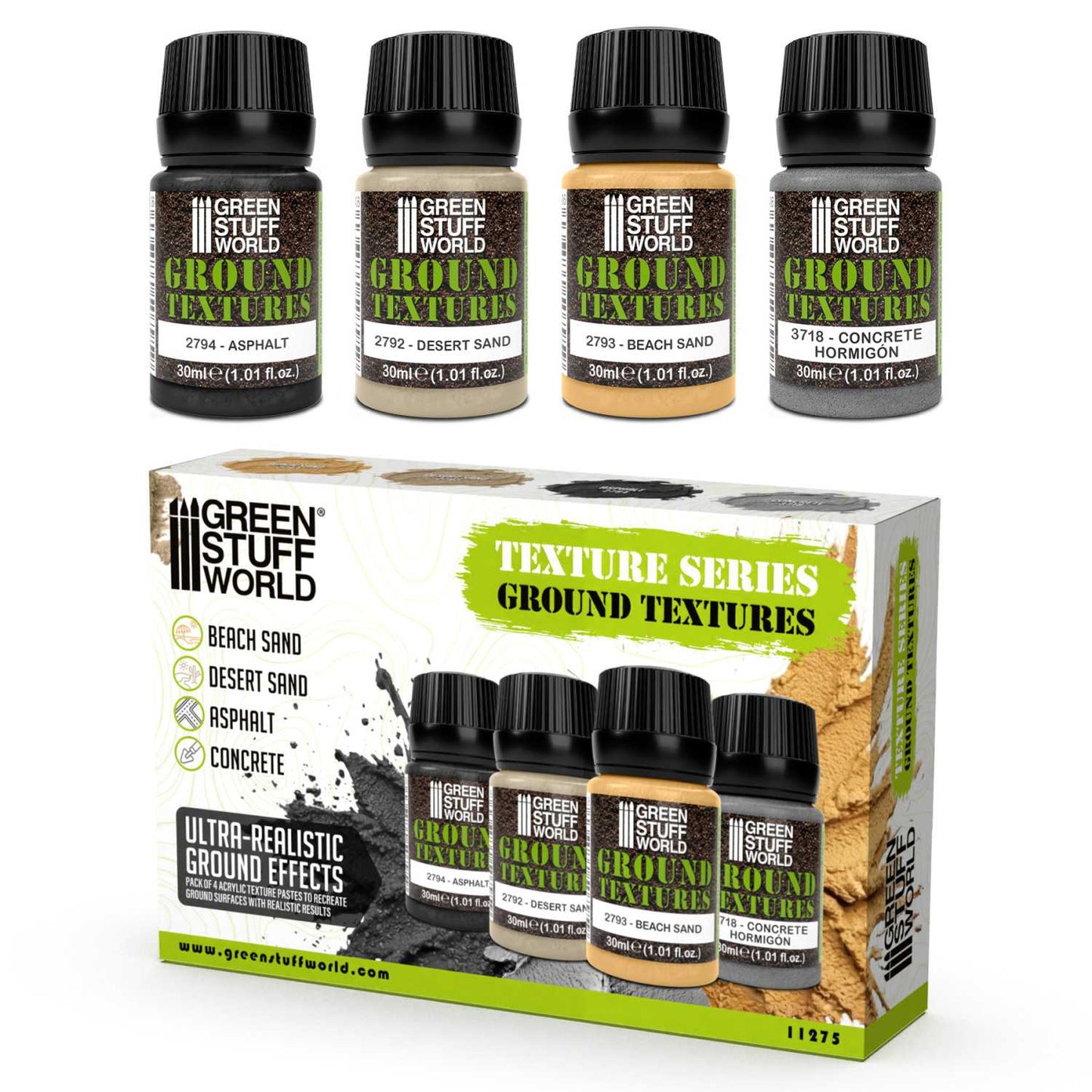 Set di texture del suolo 30ml
