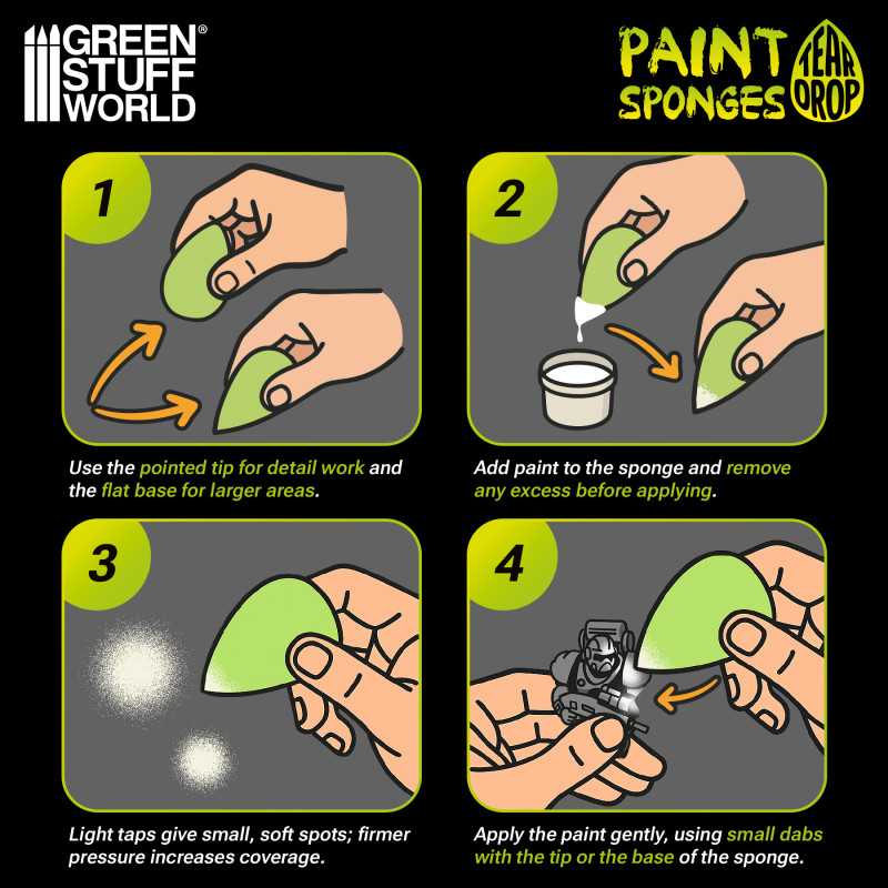 Spugne per dipingere a goccia