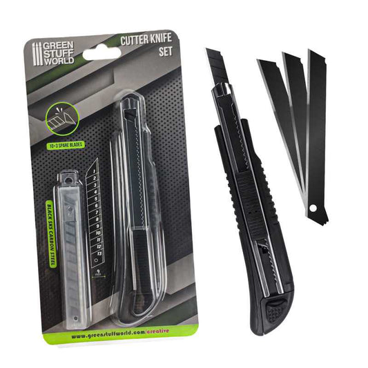 Taglierino Modellismo grande + lamette acciaio nero