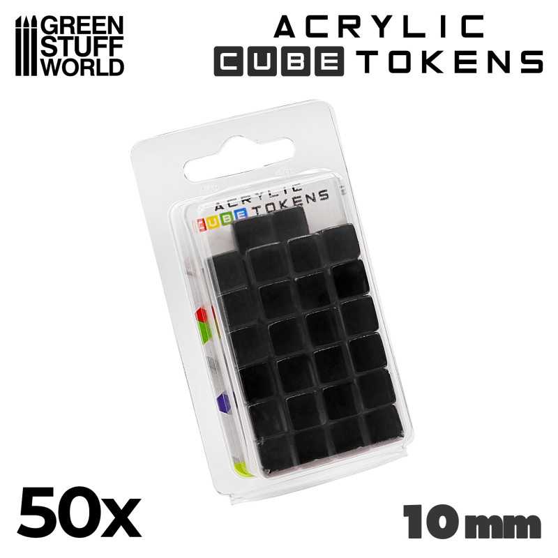Tokens Cubetti - Nero 10mm