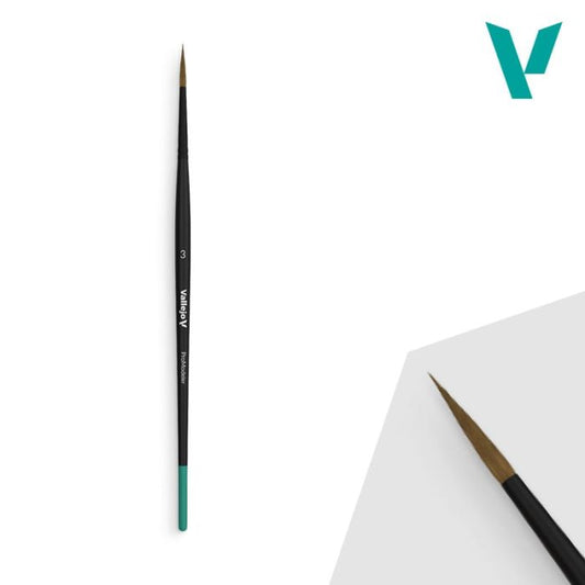 Vallejo Brush Detail Round Synthetic Brush No. 3