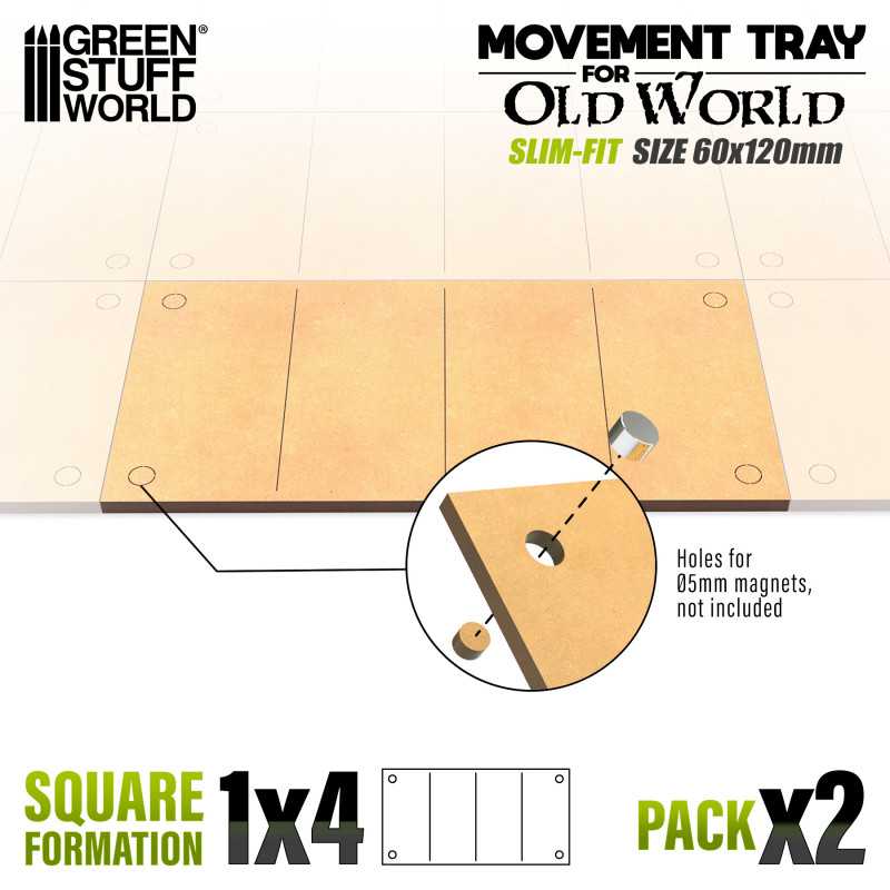 Vassoi di Movimento MDF - Slimfit 120x60mm